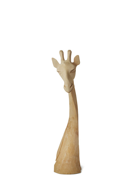 Natural wood giraffe large