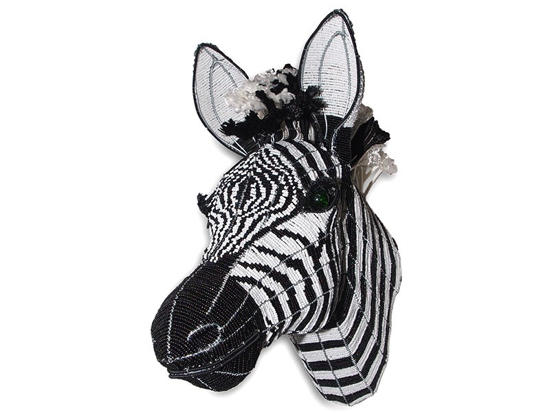 African Creative :: Bead and Rope Zebra Wall Hanging