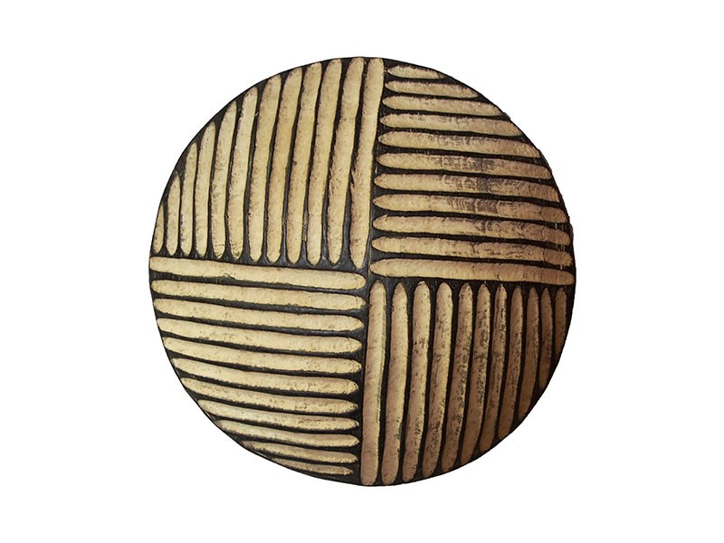 Small Carved Wood Shield - Quatered - 2