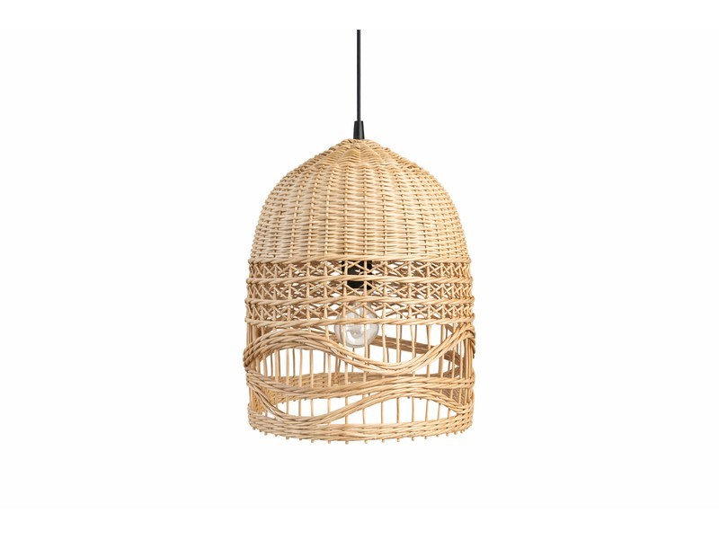 Handwoven Natural Rattan Pendant Lampshade-39