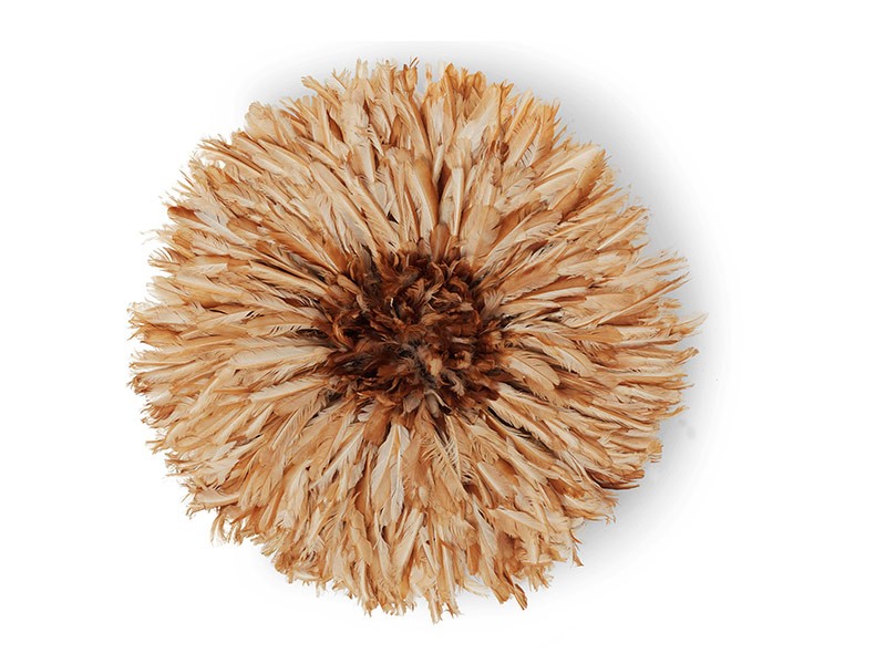 Juju Feather Hat Natural Brown