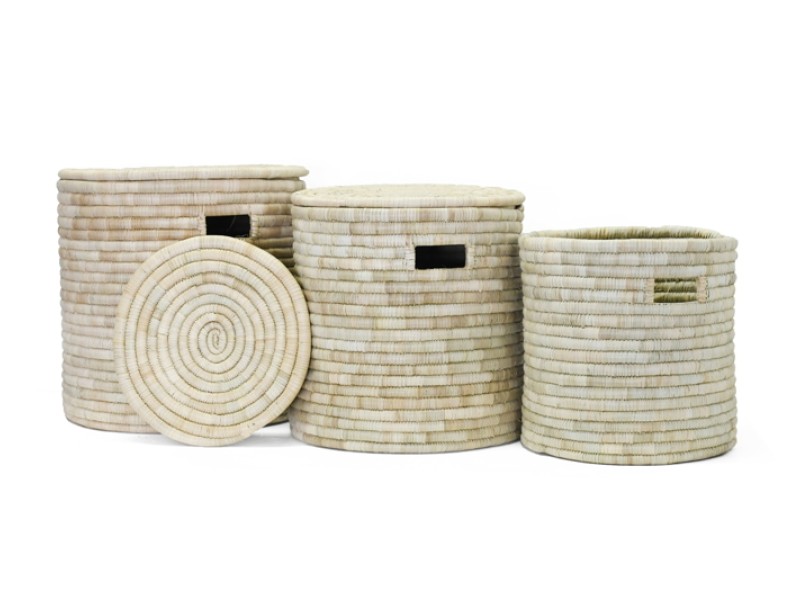 Malawi Laundry Baskets - Natural