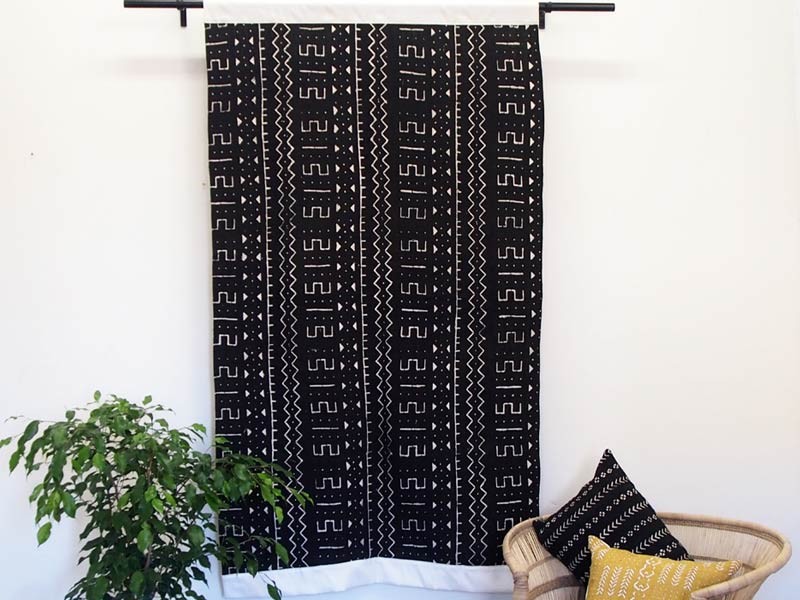 Black Mudcloth Wall Hanging