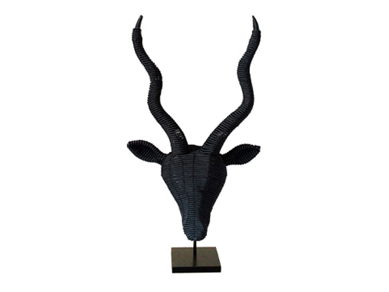 Rope Kudu Wall Hanging Black