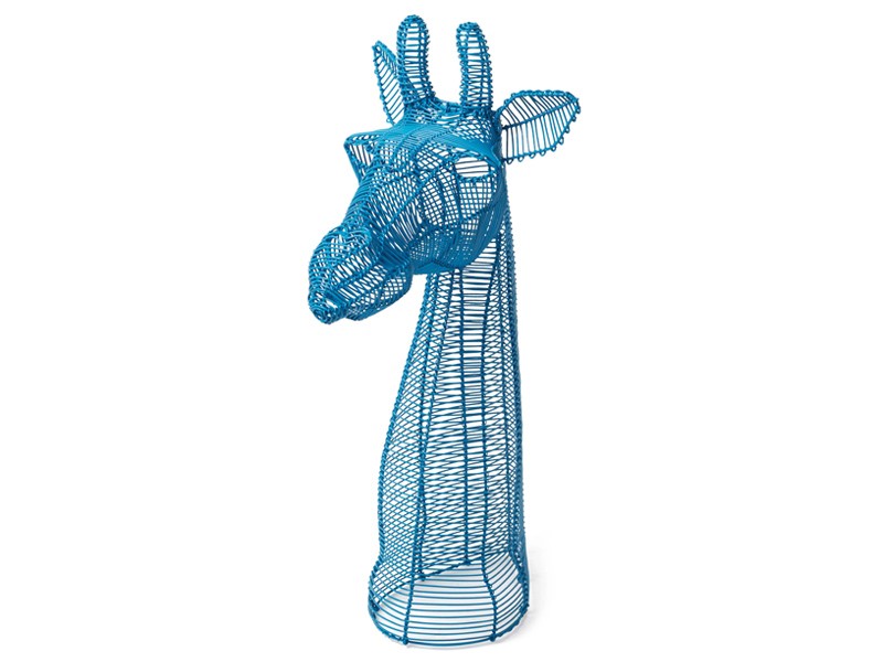 Blue Giraffe Bust