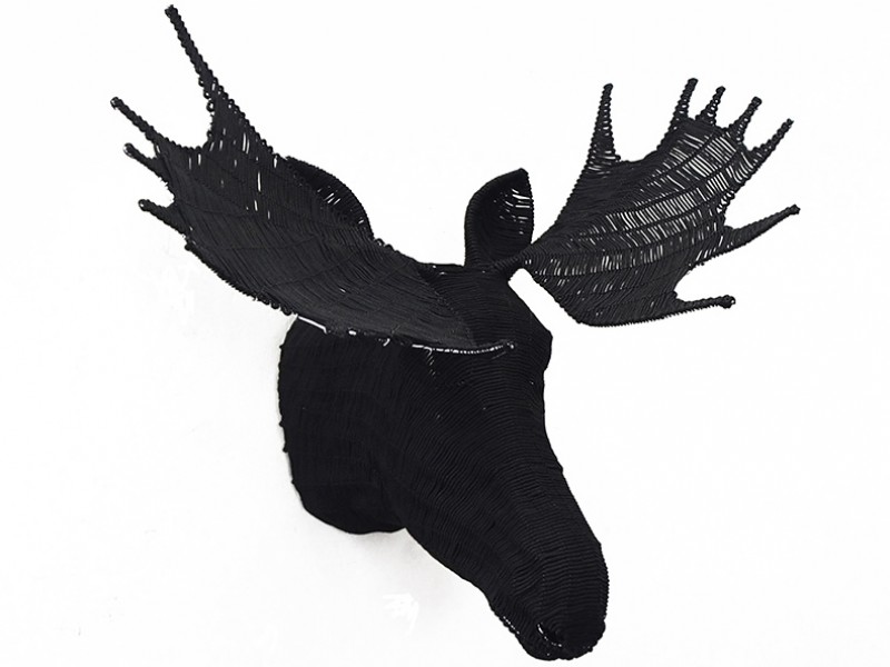 Rope Bull Moose Wall Hanging