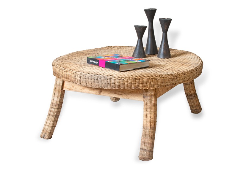 Round Cane Coffee Table