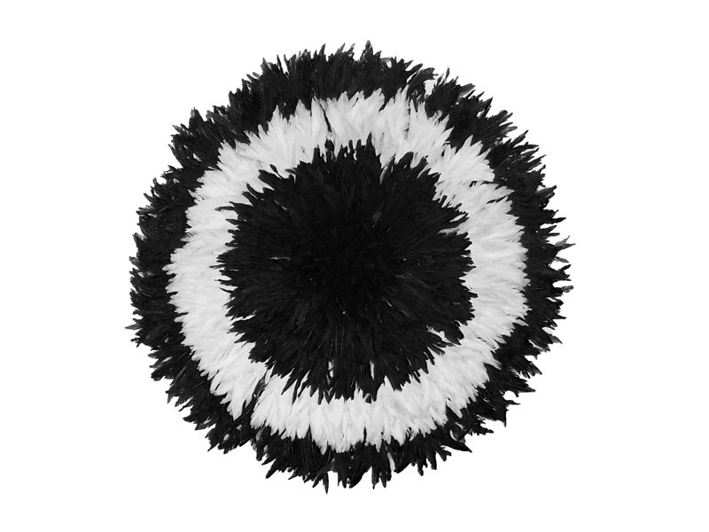 Juju Feather Hat Black & White