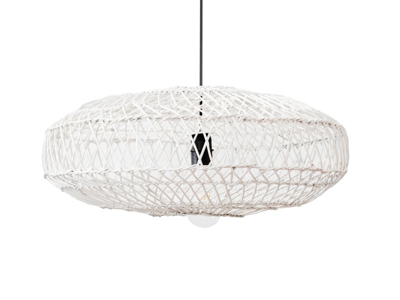 Malawi Rattan Light – Style Number 15 – white Malawi Rattan Light – Style Number 15 – white