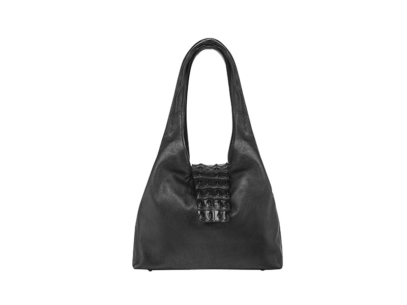 Vicky Slouch - Soft Leather And Croc Flap